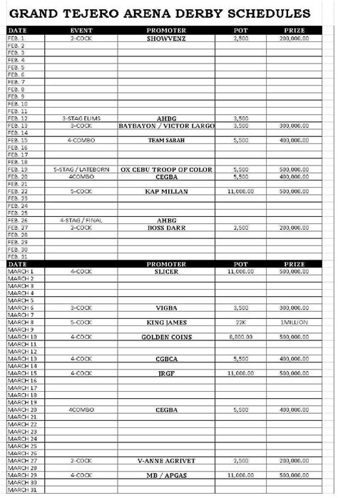 grand tejero derby schedule 2024|Derby Hackfight Schedule sa Cebu .